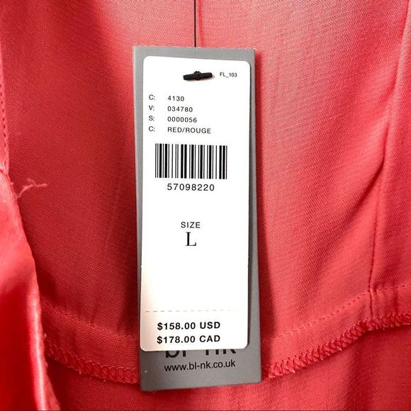 NWT Anthropologie Shelley Coral Orange Pink Satin Ruffle Slit Midi Dress - Picture 3 of 5